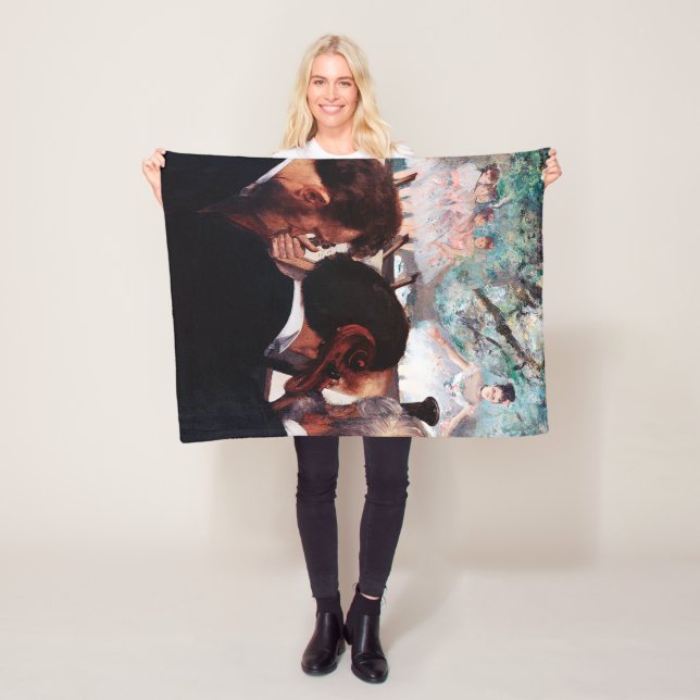 Orchestra Musicians, Edgar Degas Fleece Blanket (In Situ)
