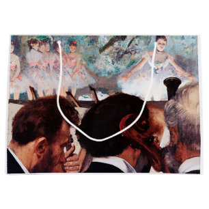 Orchestra Musicians, Edgar Degas Large Gift Bag
