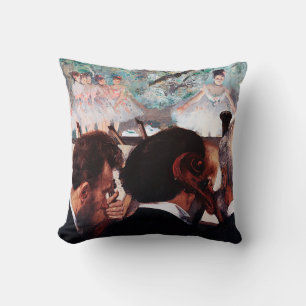 Orchestra Musicians, Edgar Degas Throw Pillow