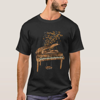 Orchestra Pianist Musician Gift Music Notes Piano  T-Shirt