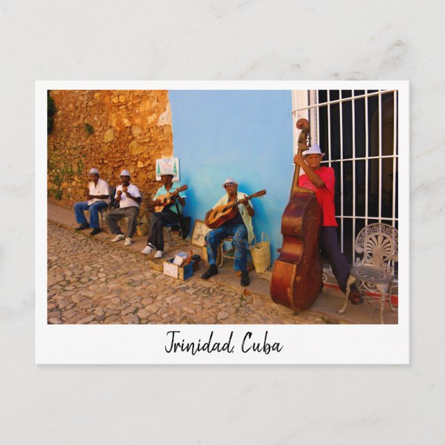 Orchestre de rue à Trinidad, Cuba carte postale (Devant)