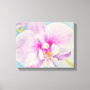 Orchid 2 Watercolor on Canvas Print