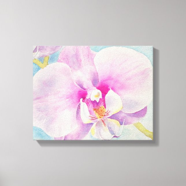 Orchid 2 Watercolor on Canvas Print (Front)