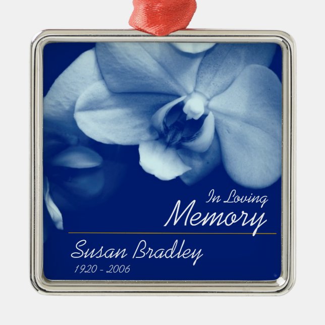Orchid 6 Personalized Memorial Funeral Ornament (Front)