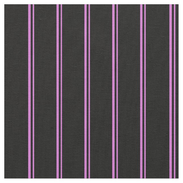 Orchid and Black Lined/Striped Pattern Fabric (Close Up)