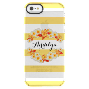 Orchid and Plumeria Flowers, Elegant Clear iPhone SE/5/5s Case