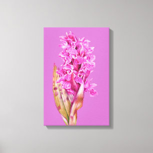 Orchid art flower purple pink canvas print
