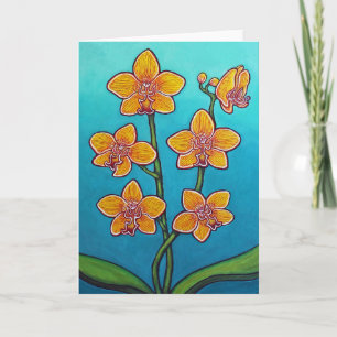 Orchid Azure Bliss III Greeting Card