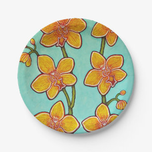 Orchid Azure Paper Plates