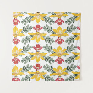 Orchid Beauty: Floral Pattern Elegance. Tapestry
