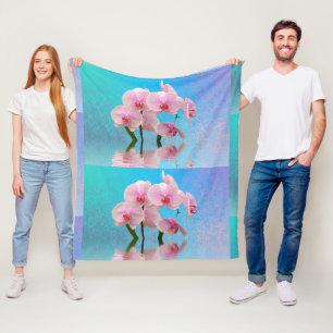 Orchid Blossoms Soft Sleep Relax Destiny's Destiny Fleece Blanket