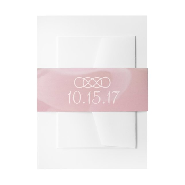 Orchid Blush Swirls Belly Band Invitation Belly Band (Front Example)