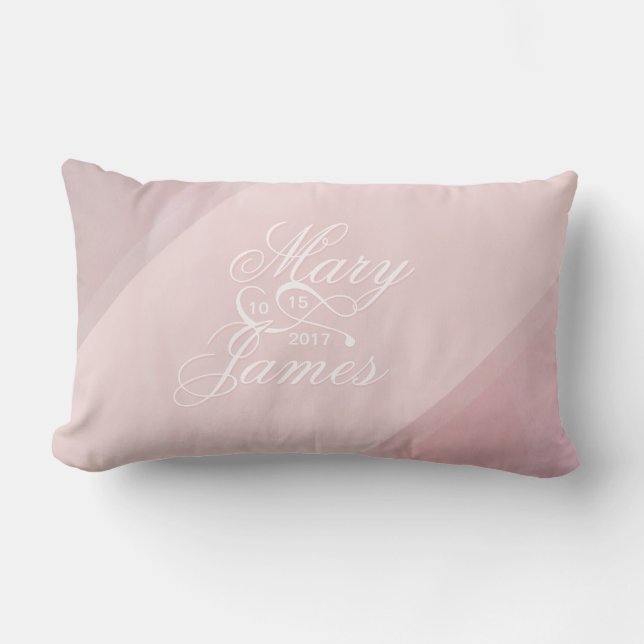 Orchid Blush Wedding Pillow (Front)