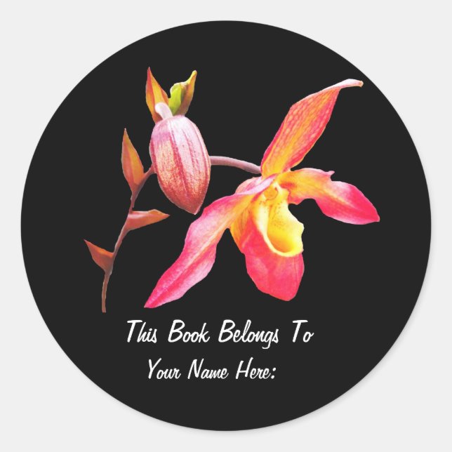 Orchid Book Plate Sticker (Front)