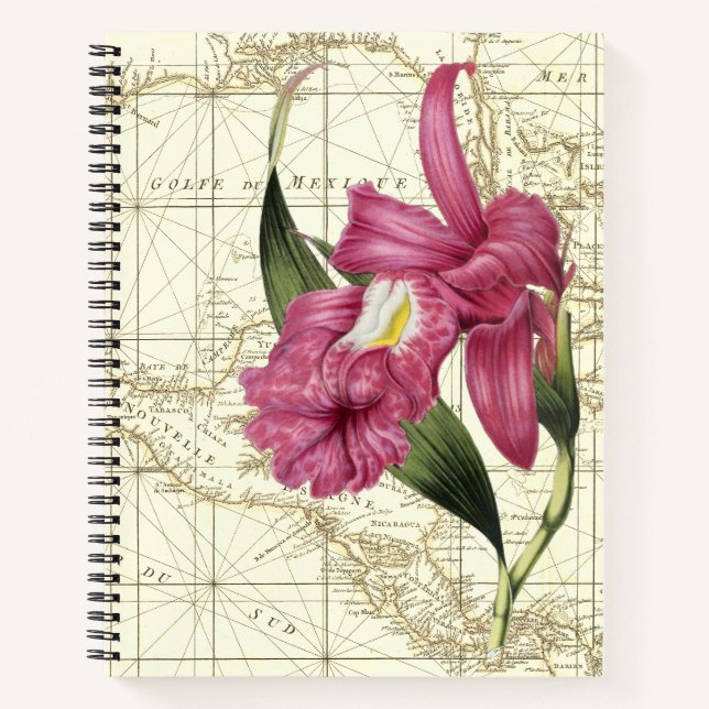 Orchid Botanical Explorer's Notebook (Front)