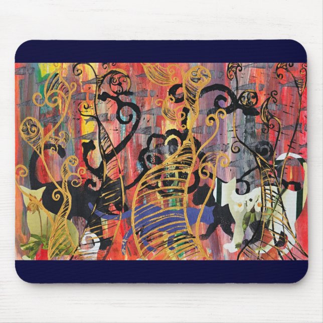 Orchid Cats Mouse Pad (Front)