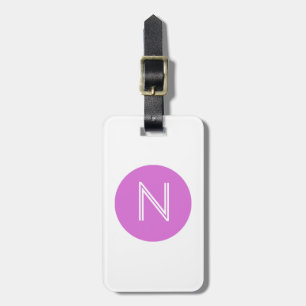 Orchid Circle Monogram Luggage Tag