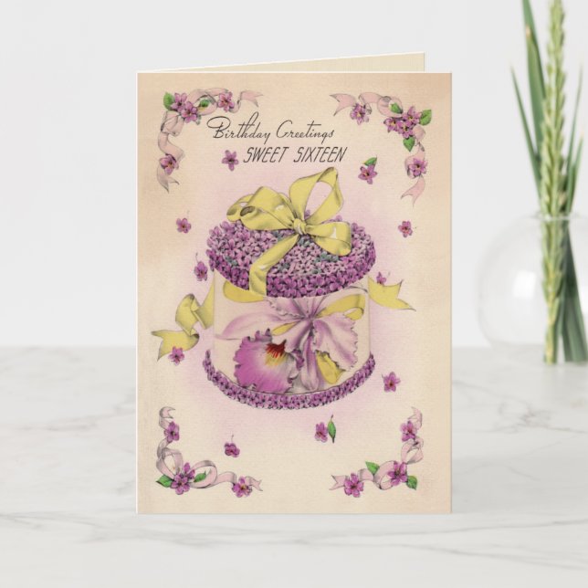 Orchid Corsage Sweet Sixteen Invitation (Front)