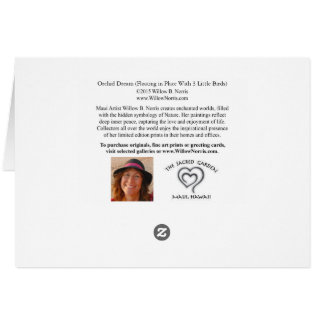 Orchid Dream Floating in Place With 3 Little Birds