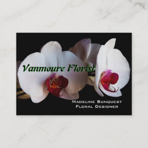 Orchid Dual Luxury Pearl Florist Business Card