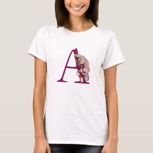 Orchid Elegant Monogram Initial A T-Shirt