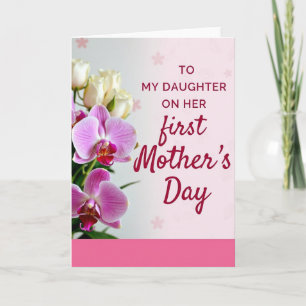Orchid First Mothers Day Message Card