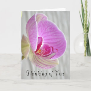 Orchid Floral Thinking of You Card