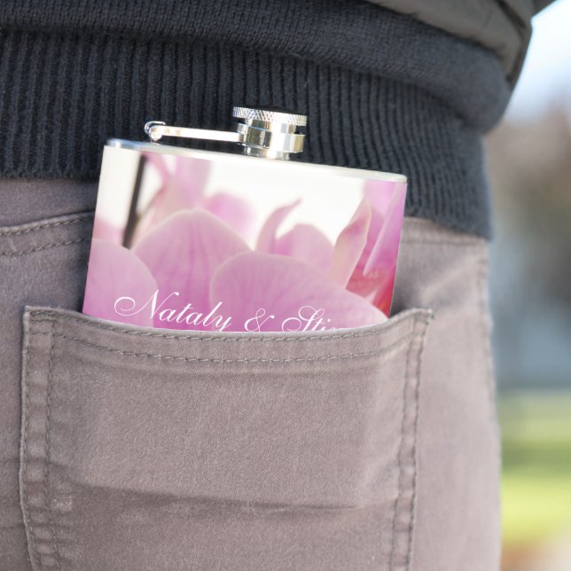  Orchid flower Hip Flask (In Situ)