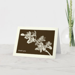 Orchid flower photo custom thank you personal note card