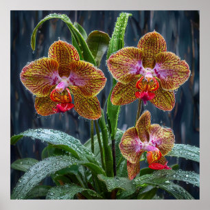 Orchid flower poster