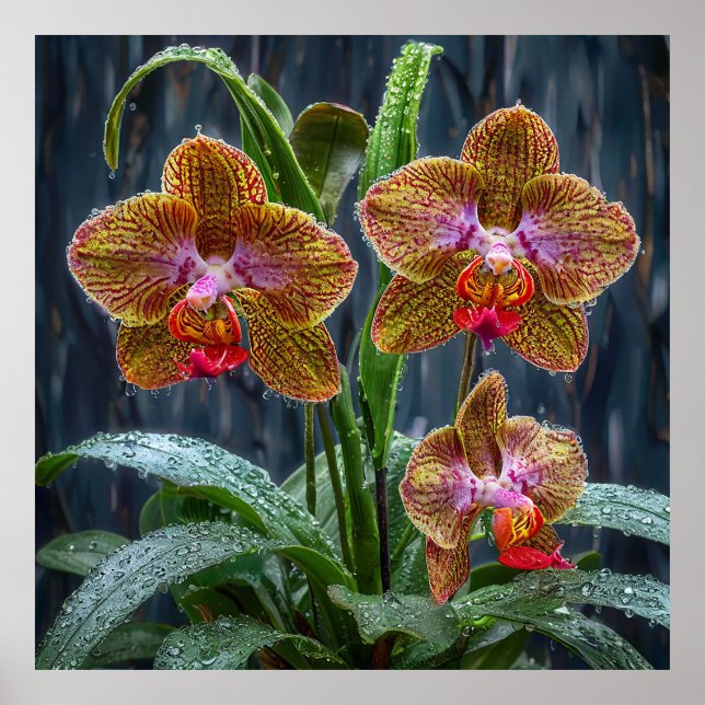 Orchid flower poster (Front)