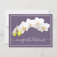 Orchid Flower Purple Background Congratulations