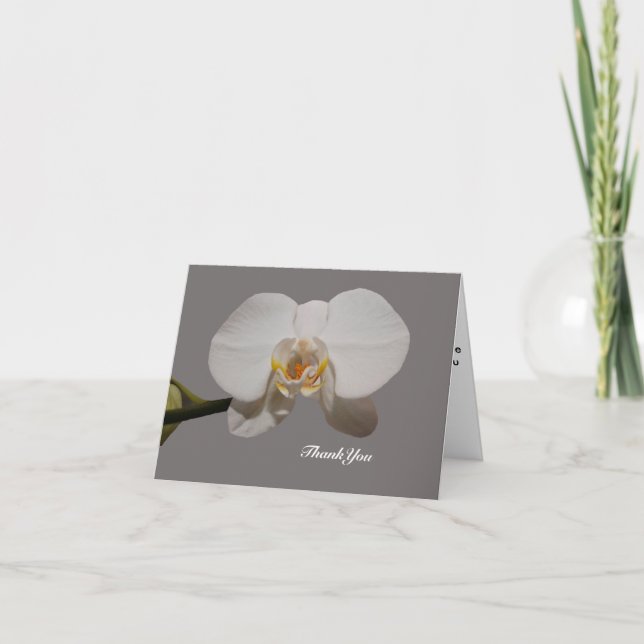 Orchid Flower Sympathy Thank You Card (Front)