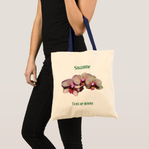 Orchid Flower Trio Personalized Tote Bag