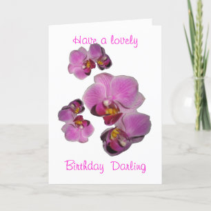 Orchid Flowers Card