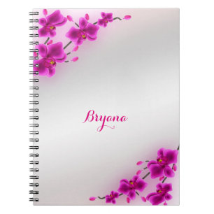 Orchid Flowers Elegant Floral Notebook