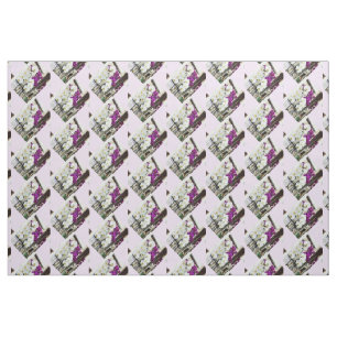 Orchid flowers fashion fabric