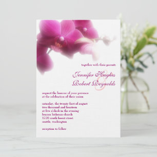 Orchid Formal Wedding Invitation