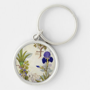Orchid & Fumitory or Bleeding Heart Hedera & Iris Keychain