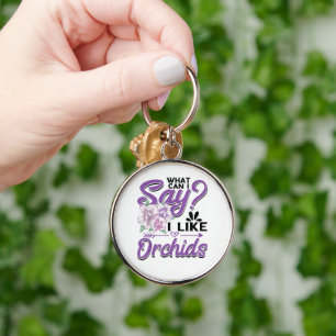 Orchid Gardening Keychain