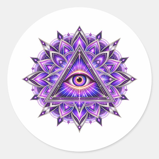 Orchid Geometry Eye Sticker (Front)