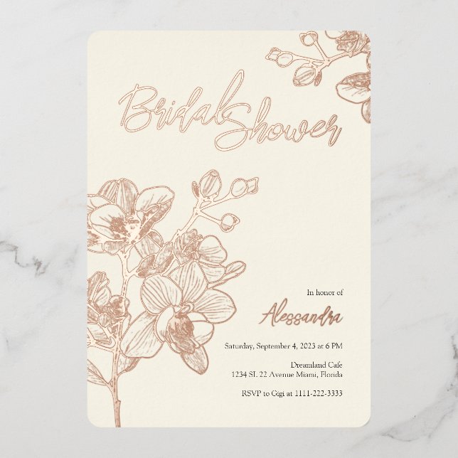 Orchid Golden Moments | Wedding | Bridal Shower (Front)