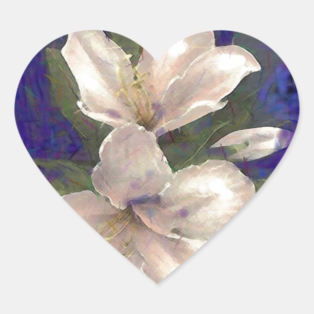 Orchid Heart Sticker (Front)