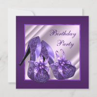 Orchid High Heel Shoe Womans Purple Birthday Party