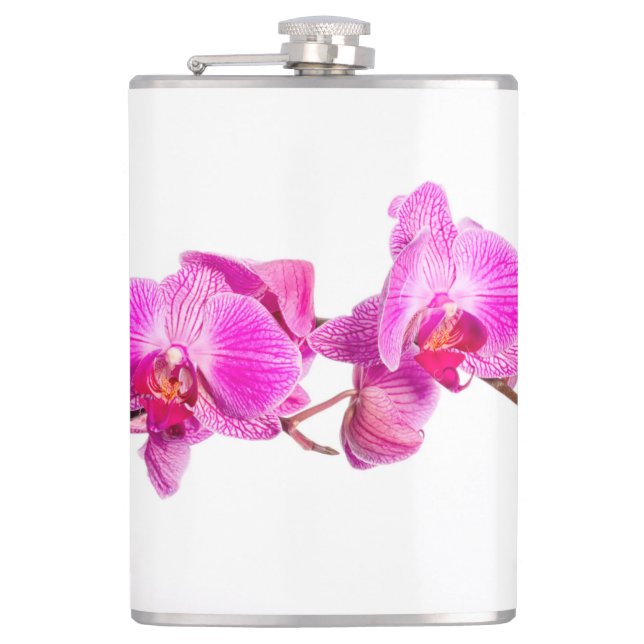 Orchid Hip Flask (Front)