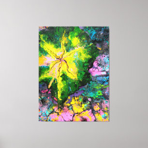 "Orchid in Blooms #1", abstract, psychedelic Canvas Print