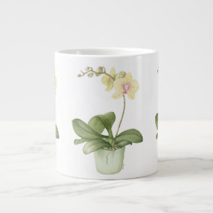 Orchid in Green Pot in Botanical Large Mug