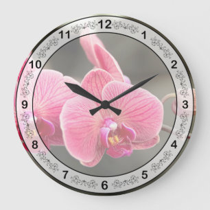 Orchid - It takes two to tango Large Clock