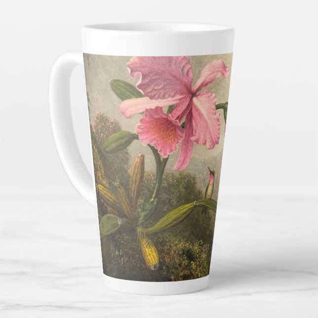 orchid latte mug (Left Angle)