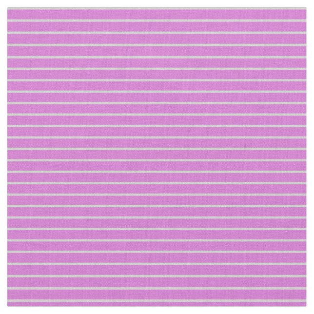 Orchid & Light Grey Coloured Striped/Lined Pattern Fabric (Close Up)